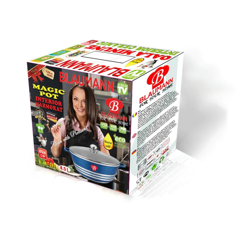 Cratita din aluminiu cu interior Marmorat BLAUMANN BL 003-24B