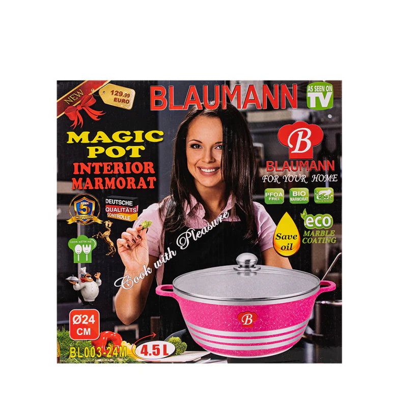 Cratita din aluminiu cu interior Marmorat BLAUMANN BL 003-24R