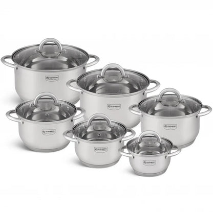 Set vase din inox 12 piese Edenberg EB-4000